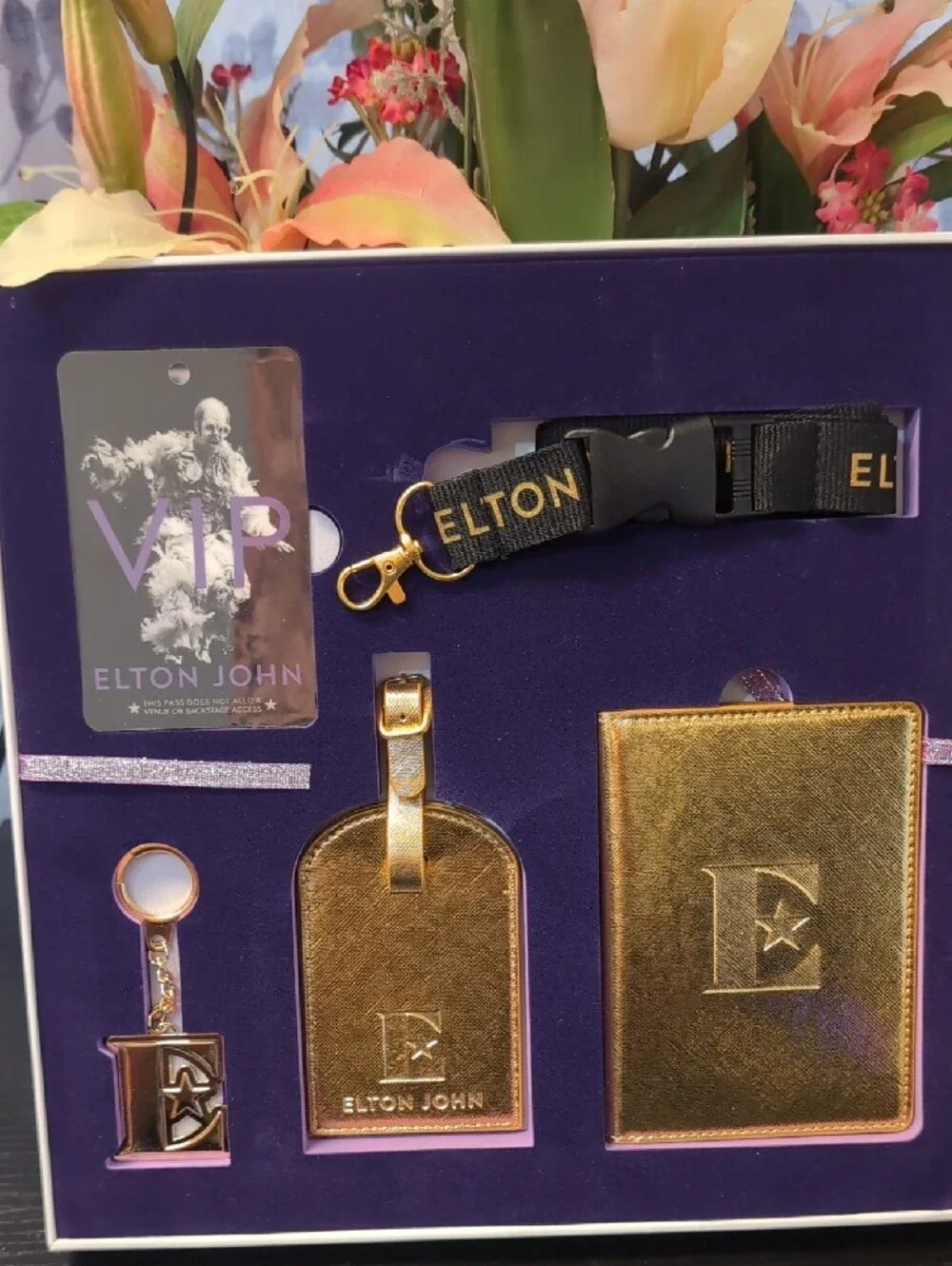 Elton John White Decorative Box with Gold Star Emblem